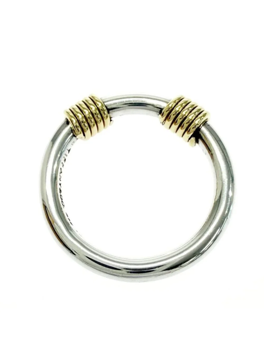 Tiffany & Co Silver Gold Bandwidth Ring
